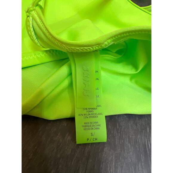 SKIMS High Neck Bikini Top Neon Green Size Small - Picture 3 of 4